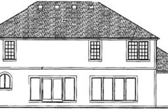 Exterior - Rear Elevation for Traditional House Plan #6-223 - 4 bed, 3.5 bath