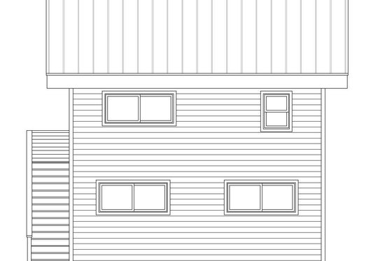 Exterior - Rear Elevation for Modern House Plan #932-40 - 1 bed, 1 bath