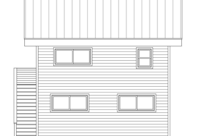 Dream House Plan - Exterior - Rear Elevation for Modern House Plan #932-40 - 1 bed, 1 bath