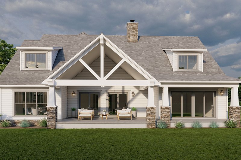 House Blueprint - Exterior - Rear Elevation for Country House Plan #923-326 - 3 bed, 3.5 bath