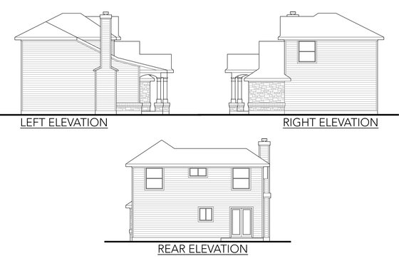 Exterior - Other Elevation for Traditional House Plan #80-105 - 4 bed, 2 bath