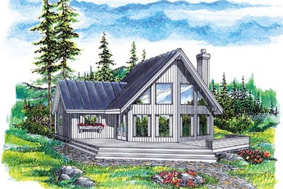 Exterior - Front Elevation House Plan #47-323 - 3 bed, 2 bath