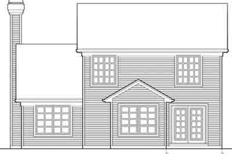 Home Plan - Exterior - Rear Elevation for Traditional House Plan #48-196 - 3 bed, 2.5 bath