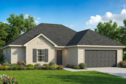 Traditional Style House Plan - 3 Beds 2 Baths 1574 Sq/Ft Plan #17-606 Exterior 
