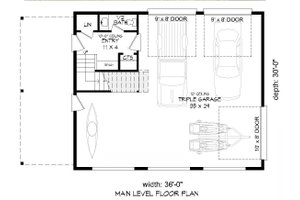 Floor Plan - Main Floor for Contemporary House Plan #932-299 - 1 bed, 1.5 bath