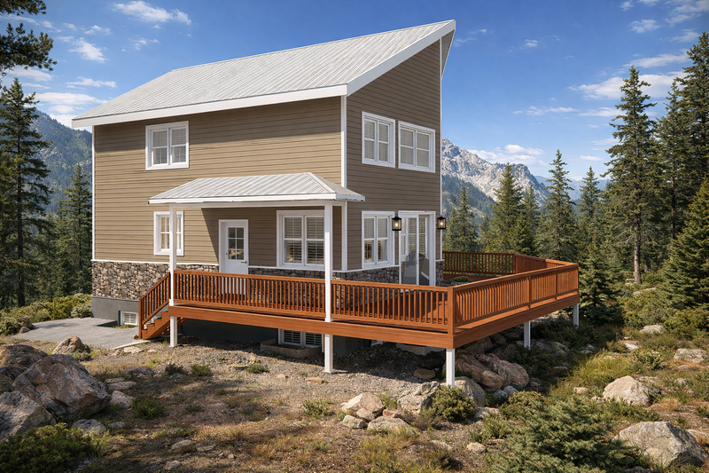 House Design - Exterior - Other Elevation for Cabin House Plan #1060-451 - 4 bed, 3 bath