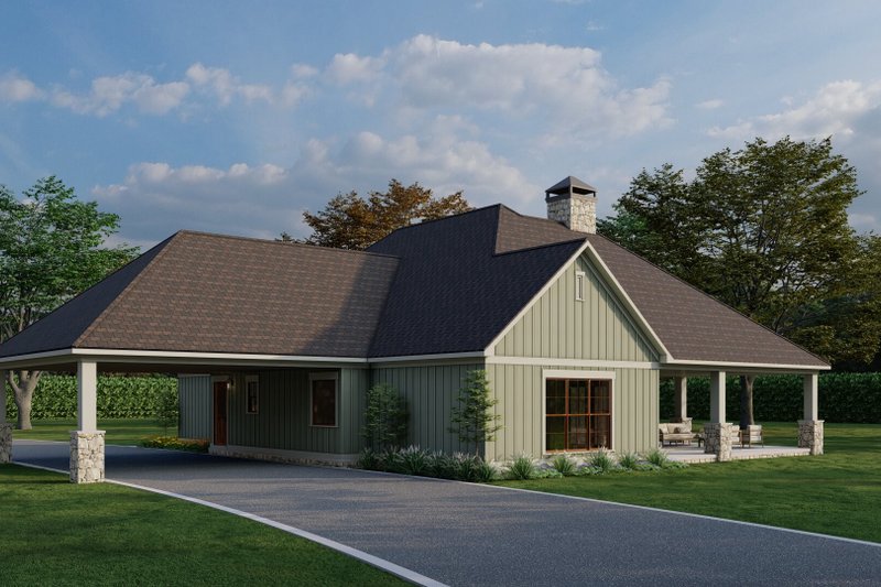 Dream House Plan - Exterior - Other Elevation 3 for Country House Plan #17-3375 - 2 bed, 2 bath