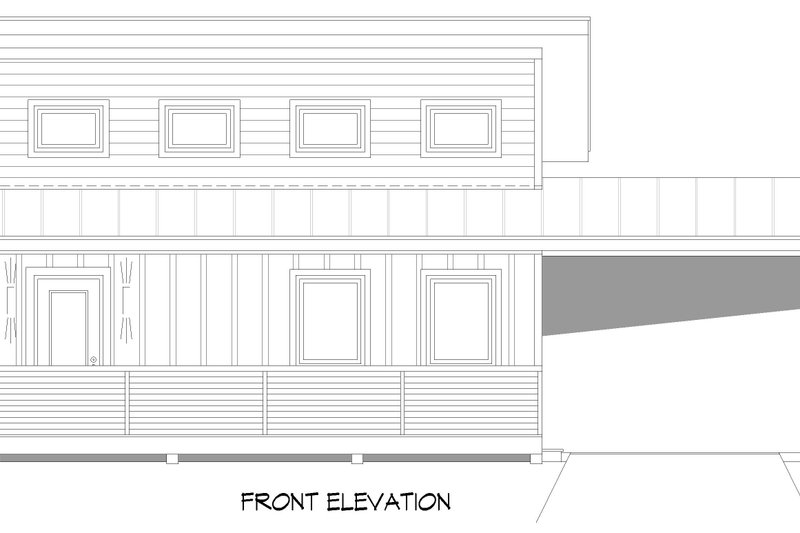 House Blueprint - Exterior - Front Elevation 4 for Contemporary House Plan #932-1441 - 1 bed, 1 bath