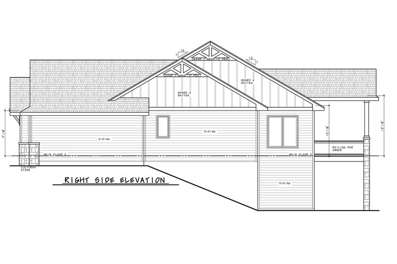 Dream House Plan - Exterior - Other Elevation 1 for Craftsman House Plan #20-2499 - 4 bed, 3 bath