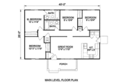 Traditional Style House Plan - 4 Beds 2 Baths 1040 Sq/Ft Plan #116-265 