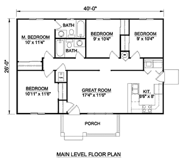 Traditional Floor Plan - Main Floor Plan #116-265
