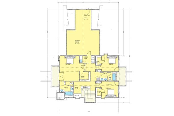 Floor Plan - Upper Floor for Contemporary House Plan #573-2 - 3 bed, 3 bath