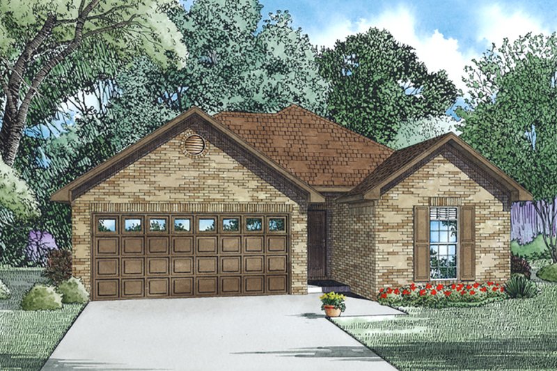 Architectural House Design - Country Style Home, Front Elevation