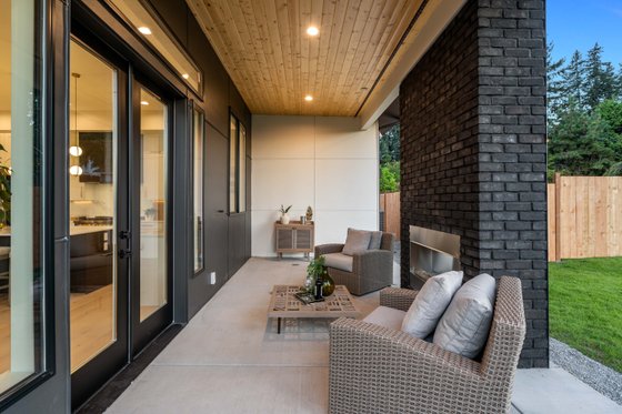 Exterior - Covered Porch for Contemporary House Plan #1066-261 - 5 bed, 5.5 bath