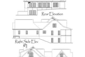 Exterior - Rear Elevation for Craftsman House Plan #71-120 - 4 bed, 3.5 bath