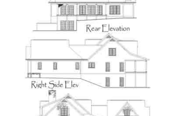 Exterior - Rear Elevation for Craftsman House Plan #71-120 - 4 bed, 3.5 bath