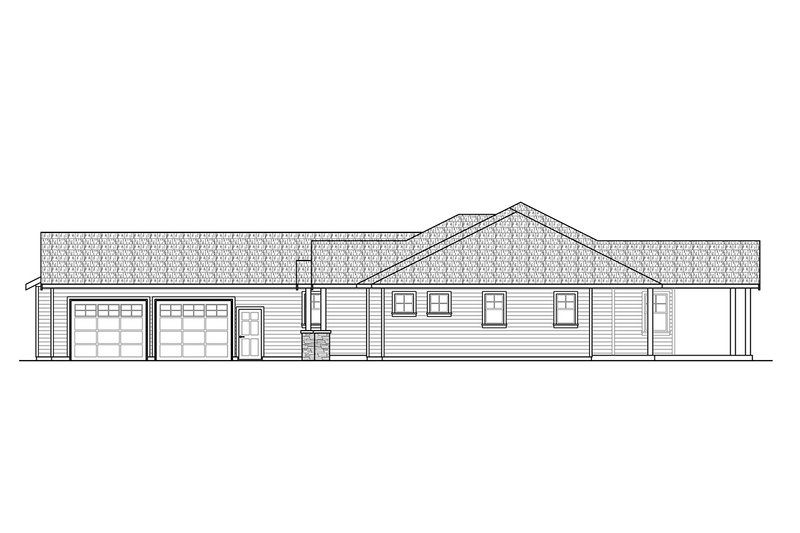 Architectural House Design - Exterior - Other Elevation 1 for Craftsman House Plan #124-1349 - 4 bed, 3.5 bath