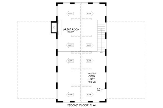 Floor Plan - Upper Floor for Barndominium House Plan #932-1134 - 4 bed, 3 bath
