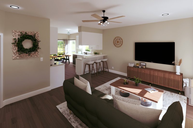 Home Plan - Interior - Family Room 1 for Country House Plan #44-177 - 3 bed, 2 bath