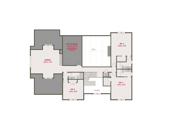 Architectural House Design - Tudor Floor Plan - Upper Floor Plan #461-112