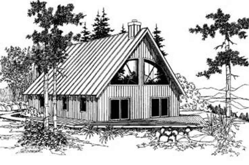 Dream House Plan - Modern Exterior - Front Elevation Plan #60-336