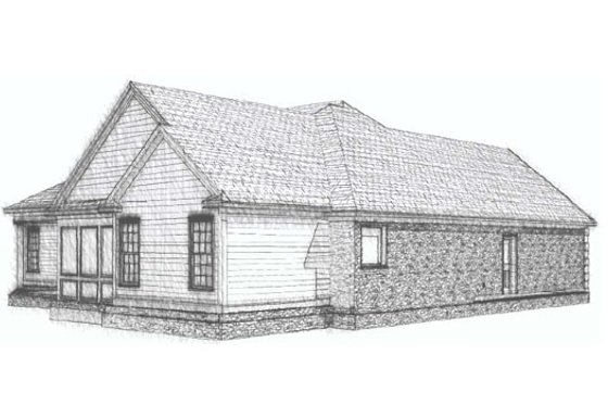 Exterior - Other Elevation 1 for Traditional House Plan #63-191 - 3 bed, 2 bath