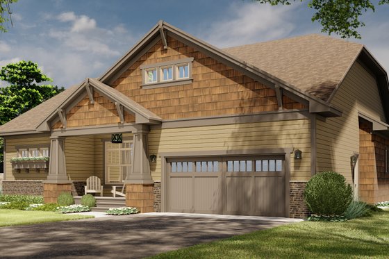 Exterior - Front Elevation 4 for Craftsman House Plan #51-1184 - 3 bed, 2 bath
