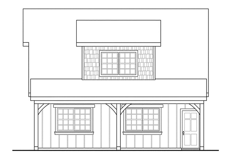 Home Plan - Exterior - Other Elevation 1 for Craftsman House Plan #124-1425, 1 bath