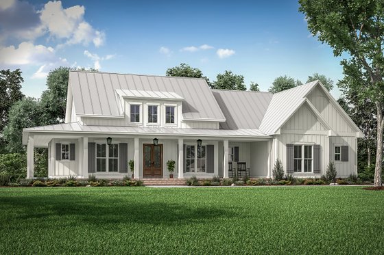 Exterior - Front Elevation 3 for Farmhouse House Plan #430-223 - 3 bed, 2.5 bath