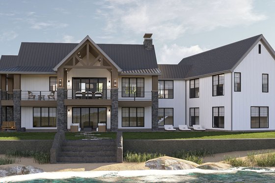 Exterior - Rear Elevation for Modern House Plan #455-391 - 3 bed, 2.5 bath