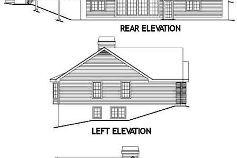 Dream House Plan - Exterior - Rear Elevation for Traditional House Plan #57-190 - 4 bed, 2.5 bath