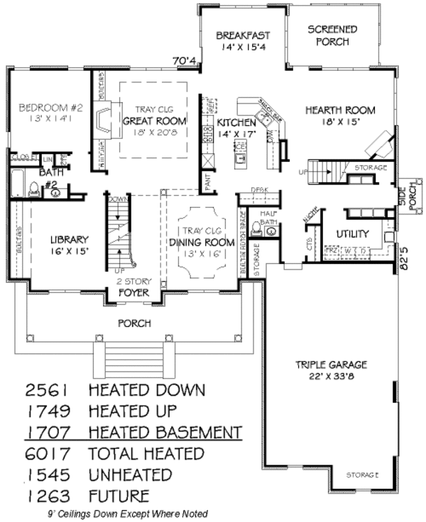 Traditional Floor Plan - Main Floor Plan #424-385
