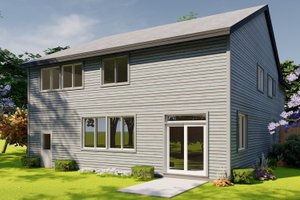 Exterior - Rear Elevation for Craftsman House Plan #53-553 - 4 bed, 2.5 bath