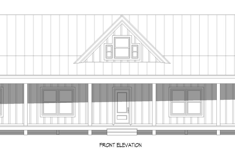 House Blueprint - Exterior - Front Elevation 4 for Country House Plan #932-1351 - 3 bed, 2.5 bath