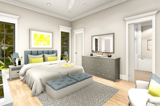 Interior - Master Bedroom for Ranch House Plan #406-9655 - 3 bed, 2 bath