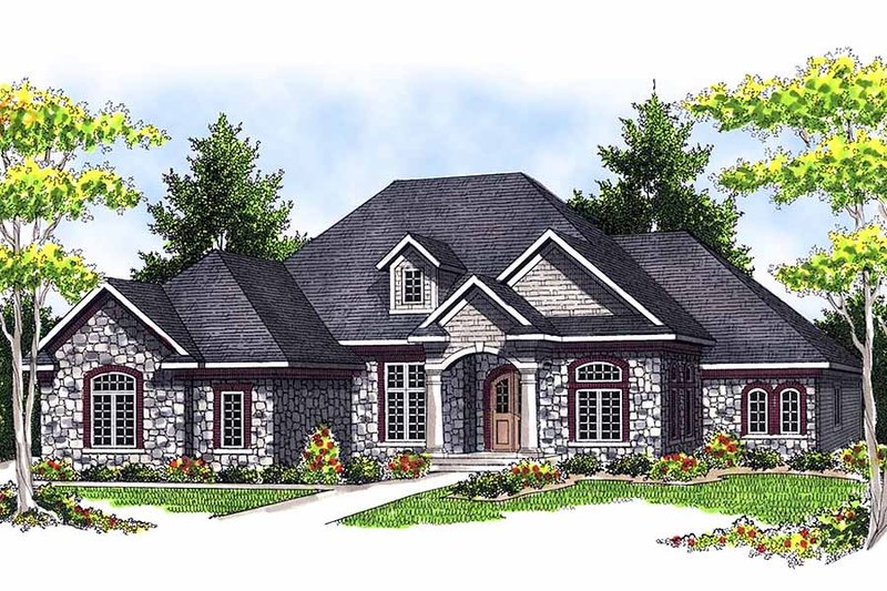 House Plan Design - European Exterior - Front Elevation Plan #70-634