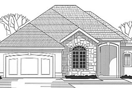 Exterior - Front Elevation for Traditional House Plan #67-349 - 4 bed, 3 bath