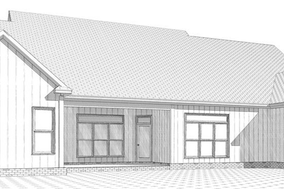 Exterior - Rear Elevation for Country House Plan #63-271 - 4 bed, 3 bath