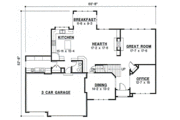 European Style House Plan - 4 Beds 3.5 Baths 3532 Sq/Ft Plan #67-604 