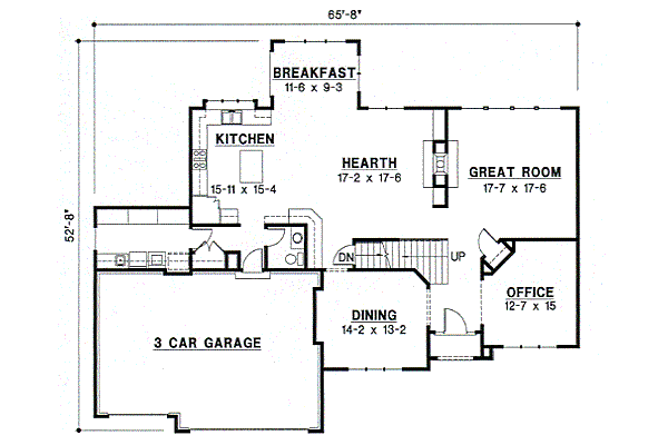 European Floor Plan - Main Floor Plan #67-604