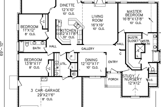 Exterior - Front Elevation 3 for Traditional House Plan #65-417 - 3 bed, 2 bath