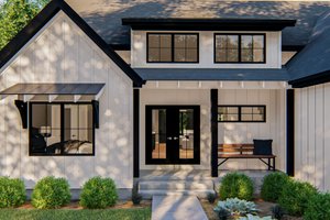 Exterior - Covered Porch for Farmhouse House Plan #455-303 - 3 bed, 2.5 bath