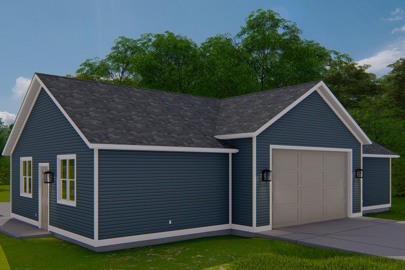 House Blueprint - Exterior - Rear Elevation for Farmhouse House Plan #1060-162, 0 bath