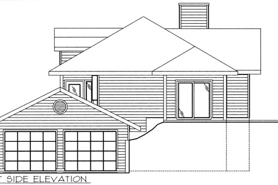 Exterior - Other Elevation 1 for Traditional House Plan #117-391 - 4 bed, 2.5 bath