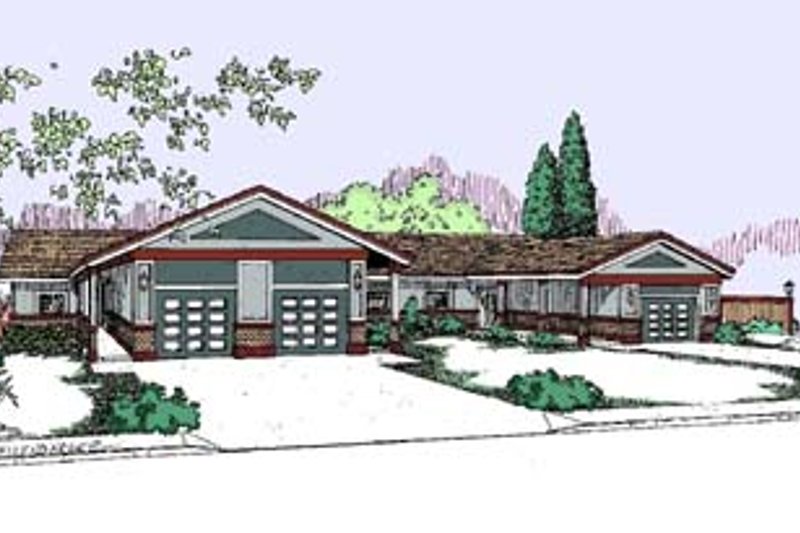 Dream House Plan - Ranch Exterior - Front Elevation Plan #60-561