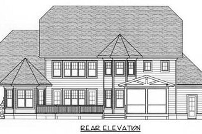 House Plan Design - Exterior - Rear Elevation for Craftsman House Plan #413-115 - 4 bed, 3 bath