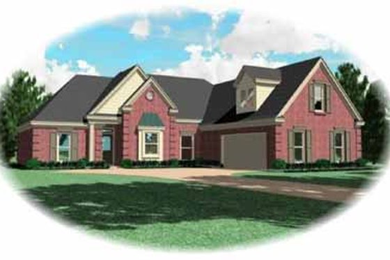 Exterior - Front Elevation for Traditional House Plan #81-303 - 3 bed, 2 bath