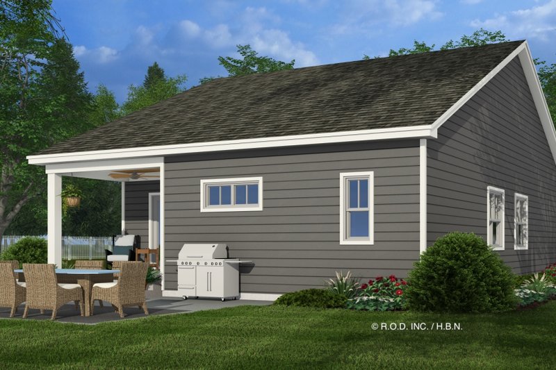 Home Plan - Exterior - Rear Elevation 2 for Bungalow House Plan #51-1329 - 3 bed, 2 bath