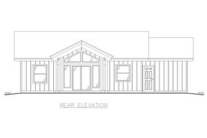 Exterior - Rear Elevation for Farmhouse House Plan #117-986 - 1 bed, 2 bath