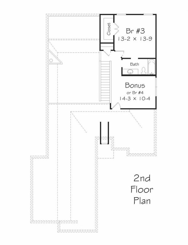 Floor Plan - Upper Floor Plan #329-335